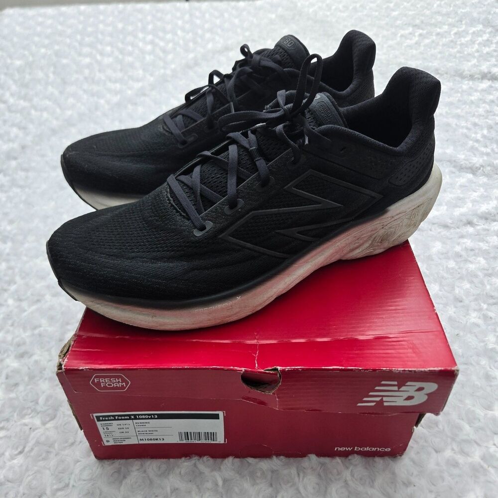 New Balance Fresh Foam X 1080V13 Mens running shoes US 15 Black Athletic